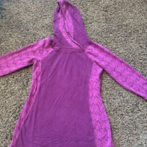 Pink Sweatshirt Hoodie Tunic